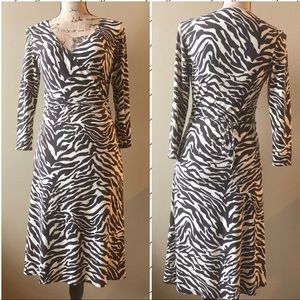 Animal Print Wrap Dress
